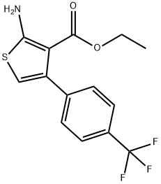 ethyl 2-amino-4-[4-(trifluoromethyl)phenyl]thiophene-3-carboxylate Struktur