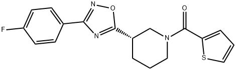 [(3S)-3-[3-(4-Fluorophenyl)-1,2,4-oxadiazol-5-yl]-1-piperidinyl]-2-thienylmethanone Struktur