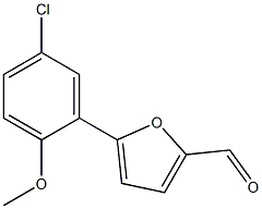 5-(5-chloro-2-methoxyphenyl)furan-2-carbaldehyde Struktur