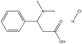 3-(dimethylamino)-3-phenylpropanoic acid hydrochloride Struktur