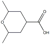 2,6-dimethyltetrahydro-2H-pyran-4-carboxylic acid Struktur