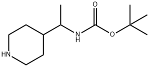 Carbamic acid, N-[1-(4-piperidinyl)ethyl]-, 1,1-dimethylethyl ester Struktur