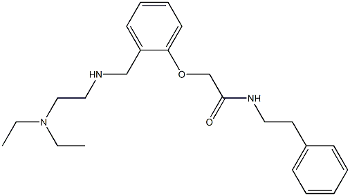 2-[2-({[2-(diethylamino)ethyl]amino}methyl)phenoxy]-N-(2-phenylethyl)acetamide Struktur