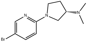 [(S)-1-(5-bromopyridin-2-yl)pyrrolidin-3-yl]dimethylamine Struktur