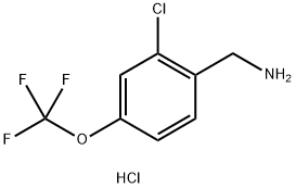 (2-chloro-4-(trifluoromethoxy)phenyl)methanamine hydrochloride Struktur