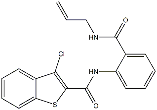 N-{2-[(allylamino)carbonyl]phenyl}-3-chloro-1-benzothiophene-2-carboxamide Struktur