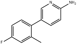 2-AMINO-5-(4-FLUORO-2-METHYLPHENYL)PYRIDINE Struktur