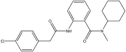 2-{[2-(4-chlorophenyl)acetyl]amino}-N-cyclohexyl-N-methylbenzamide Struktur