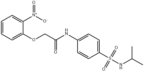 N-{4-[(isopropylamino)sulfonyl]phenyl}-2-(2-nitrophenoxy)acetamide Struktur