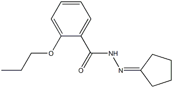 N'-cyclopentylidene-2-propoxybenzohydrazide Struktur