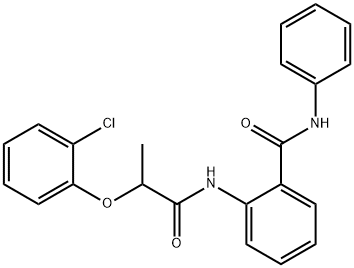 2-{[2-(2-chlorophenoxy)propanoyl]amino}-N-phenylbenzamide Struktur