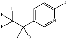 2-(6-Bromo-3-pyridyl)-1,1,1-trifluoro-2-propanol Struktur