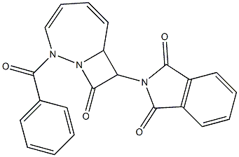 2-(2-benzoyl-9-oxo-1,2-diazabicyclo[5.2.0]nona-3,5-dien-8-yl)-1H-isoindole-1,3(2H)-dione Struktur