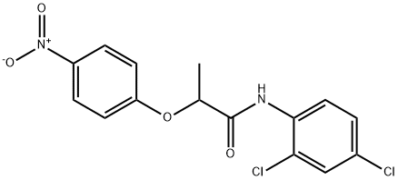 N-(2,4-dichlorophenyl)-2-(4-nitrophenoxy)propanamide Struktur