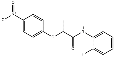 N-(2-fluorophenyl)-2-(4-nitrophenoxy)propanamide Struktur