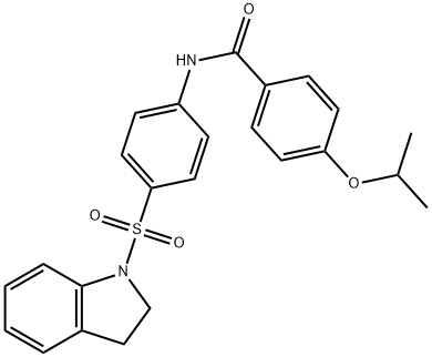 N-[4-(2,3-dihydro-1H-indol-1-ylsulfonyl)phenyl]-4-isopropoxybenzamide Struktur