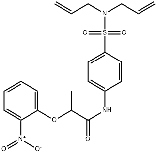 N-{4-[(diallylamino)sulfonyl]phenyl}-2-(2-nitrophenoxy)propanamide Struktur