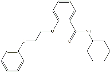 N-cyclohexyl-2-(2-phenoxyethoxy)benzamide Struktur