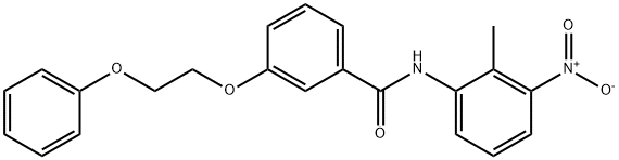 N-(2-methyl-3-nitrophenyl)-3-(2-phenoxyethoxy)benzamide Struktur