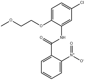 N-[5-chloro-2-(2-methoxyethoxy)phenyl]-2-nitrobenzamide Struktur