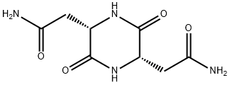 2-[(2S,5S)-5-(carbamoylmethyl)-3,6-dioxopiperazin-2-yl]acetamide Struktur