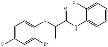 2-(2-bromo-4-chlorophenoxy)-N-(2-chlorophenyl)propanamide Struktur