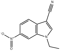 1-ethyl-6-nitro-1H-indole-3-carbonitrile Struktur