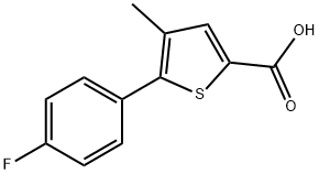 5-(4-fluorophenyl)-4-methylthiophene-2-carboxylic acid Struktur