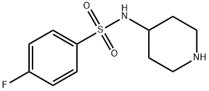 4-fluoro-N-piperidin-4-ylbenzenesulfonamide Struktur