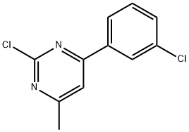 2-Chloro-4-(3-chlorophenyl)-6-methylpyrimidine Struktur