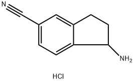 1-AMINO-2,3-DIHYDRO-1H-INDENE-5-CARBONITRILE HCL Struktur