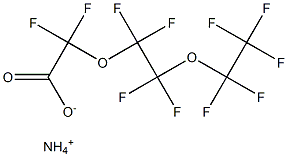 Ammonium difluoro[1,1,2,2-tetrafluoro-2-(pentafluoroethoxy)ethoxy]acetate Struktur