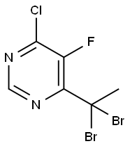 Pyrimidine, 4-chloro-6-(1,1-dibromoethyl)-5-fluoro- 結(jié)構(gòu)式