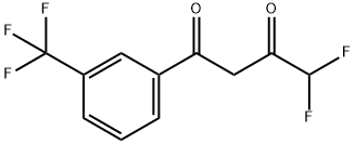 4,4-difluoro-1-[3-(trifluoromethyl)phenyl]butane-1,3-dione Struktur