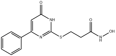 3-[(1,6-Dihydro-6-oxo-4-phenyl-2-pyrimidinyl)thio]-N-hydroxypropanamide Struktur