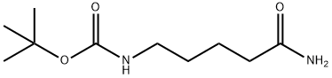 Carbamic acid, N-(5-amino-5-oxopentyl)-, 1,1-dimethylethyl ester Struktur