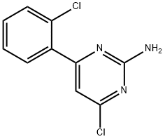 2-Amino-4-chloro-6-(2-chlorophenyl)pyrimidine Struktur