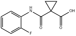 Cyclopropanecarboxylic acid, 1-[[(2-fluorophenyl)amino]carbonyl]- Struktur