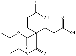 4,4-bis(ethoxycarbonyl)heptanedioic acid Struktur