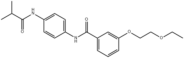 3-(2-ethoxyethoxy)-N-[4-(isobutyrylamino)phenyl]benzamide Struktur