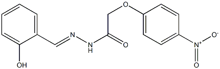 N'-[(1E)-(2-hydroxyphenyl)methylidene]-2-(4-nitrophenoxy)acetohydrazide Struktur