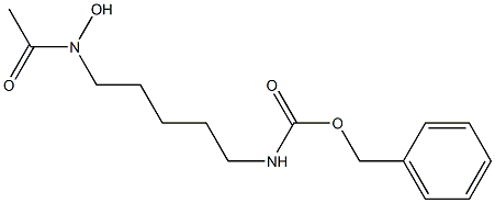 benzyl N-[5-(N-hydroxyacetamido)pentyl]carbamate Struktur