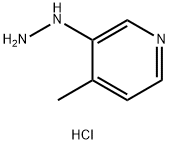 3-Hydrazinyl-4-methylpyridine hydrochloride Struktur