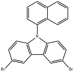 3,6-Dibromo-N-(1-naphthalenyl)carbazole Struktur