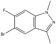 5-bromo-6-fluoro-1,3-dimethyl-1H-indazole Struktur