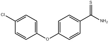 4-(4-chlorophenoxy)benzene-1-carbothioamide Struktur