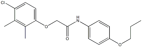 2-(4-chloro-2,3-dimethylphenoxy)-N-(4-propoxyphenyl)acetamide Struktur