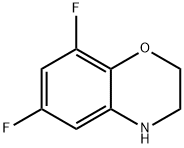 6,8-difluoro-3,4-dihydro-2H-1,4-benzoxazine Struktur