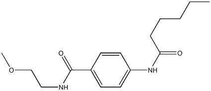 4-(hexanoylamino)-N-(2-methoxyethyl)benzamide Struktur