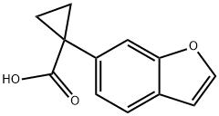 1-(benzofuran-6-yl)cyclopropanecarboxylic acid Struktur